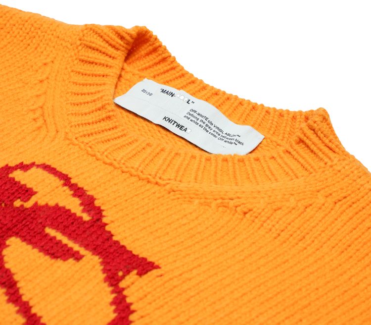 Off White Industrial Y013 Knit Crewneck Yellow