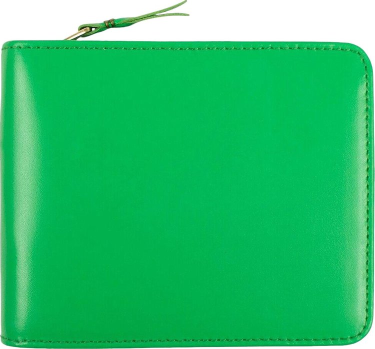 Comme des Garçons Leather Cardholder Zip Around Wallet 'Green'