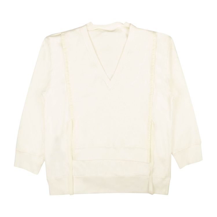 MM6 Maison Margiela Panel Front Logo Sweatshirt White