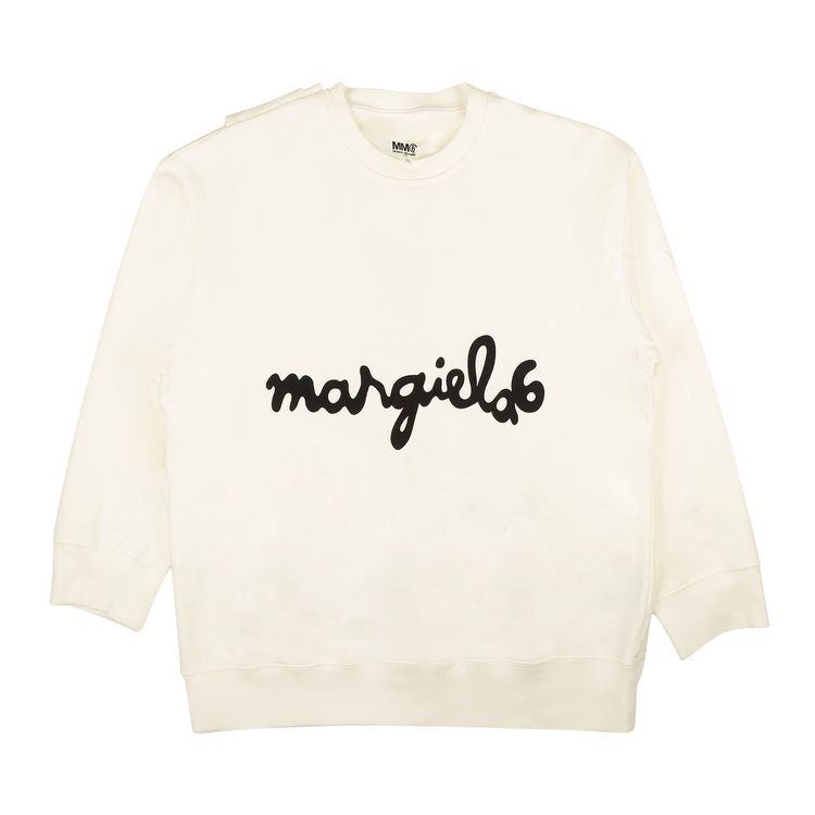 MM6 Maison Margiela Panel Front Logo Sweatshirt White