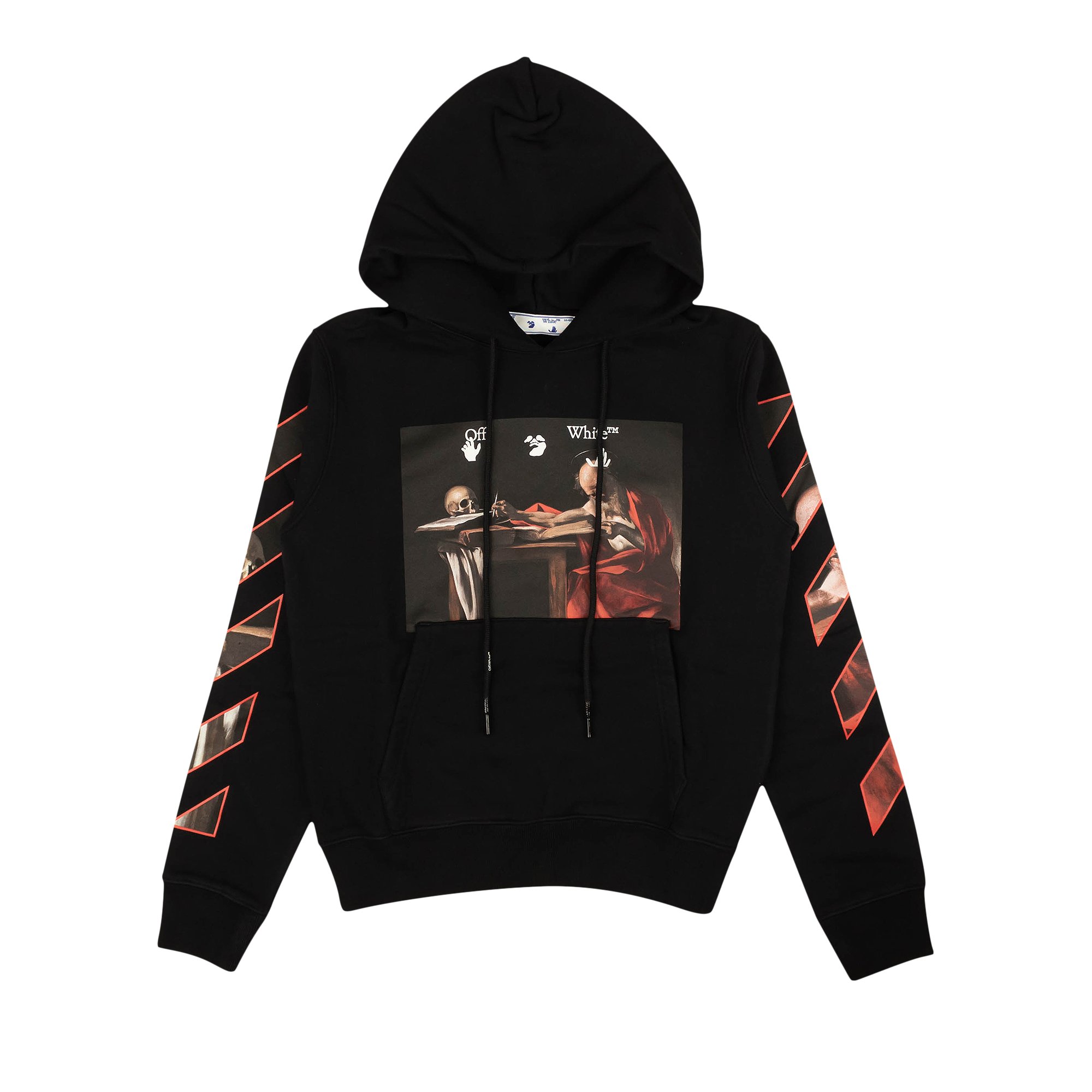 Buy Off-White Caravaggio Slim Hoodie 'Black/Red' - ombb034r21fle0041025 |  GOAT