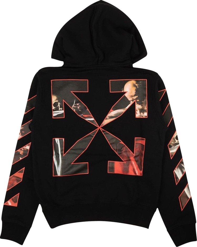 Off White Caravaggio Slim Hoodie BlackRed