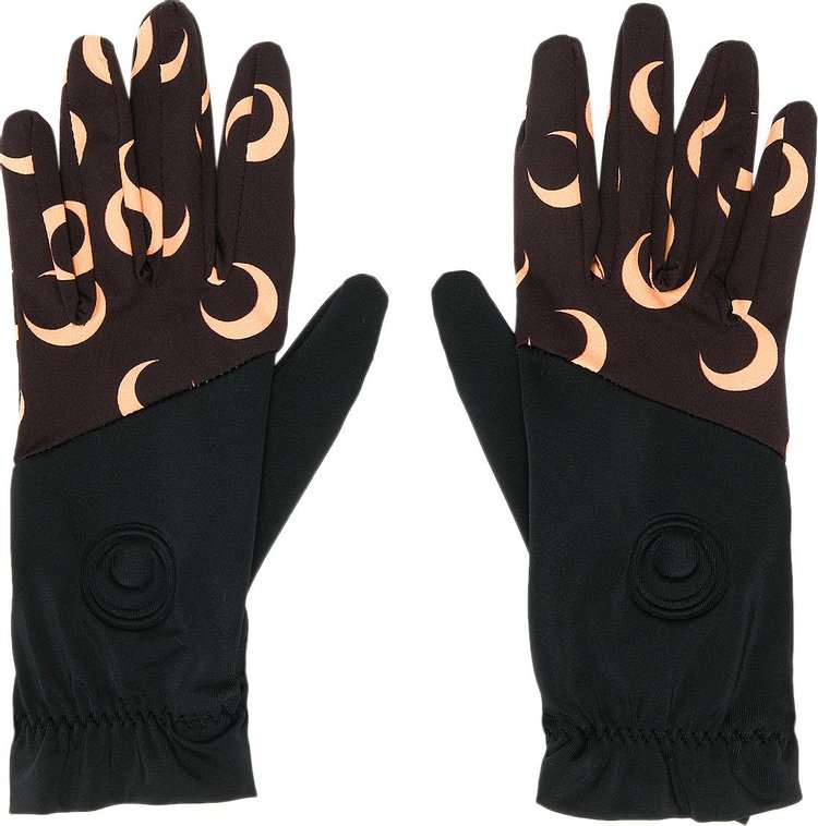 Marine Serre Color Block Moon Gloves 'All Over Moon Brown'