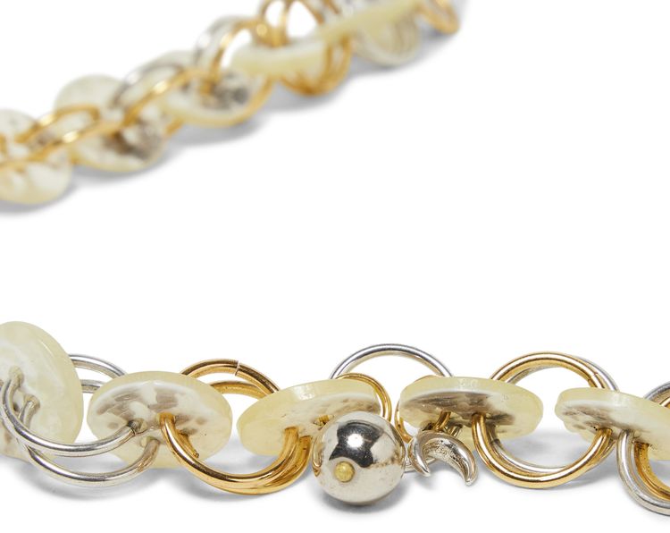 Marine Serre Nacre Disks Collier Gold
