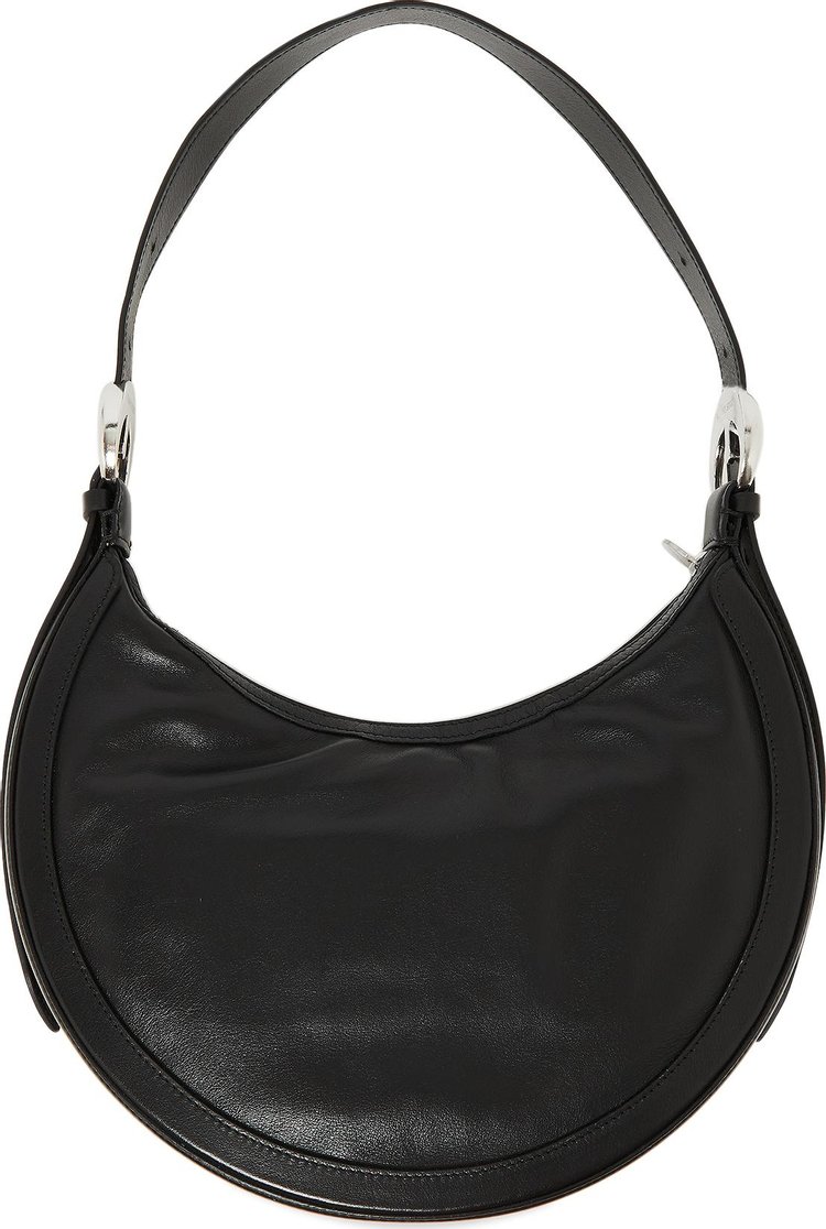 Marine Serre Crescent Moon Leather Bag Black