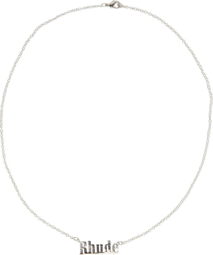 Rhude Logo Pendant Necklace 'Silver'