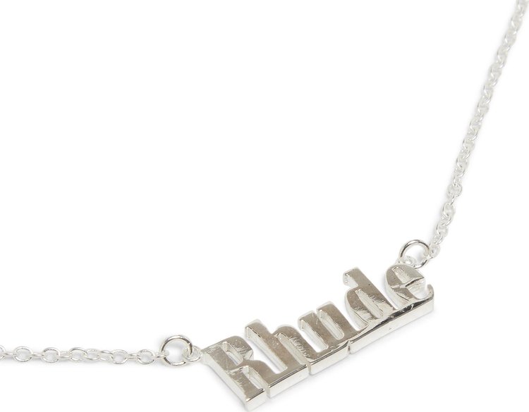 Rhude Logo Pendant Necklace Silver