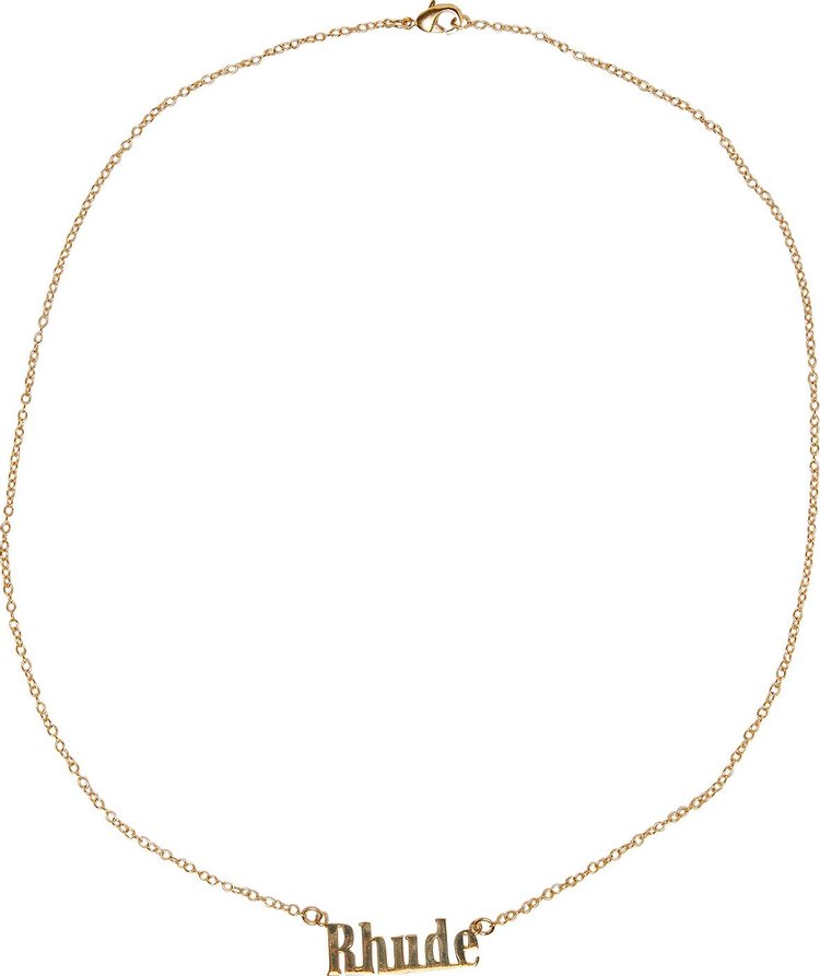 Rhude Logo Pendant Necklace 'Gold'