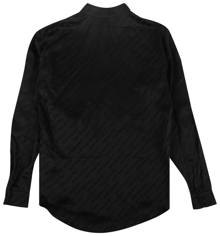 Off White Branded Pattern Shirt Black
