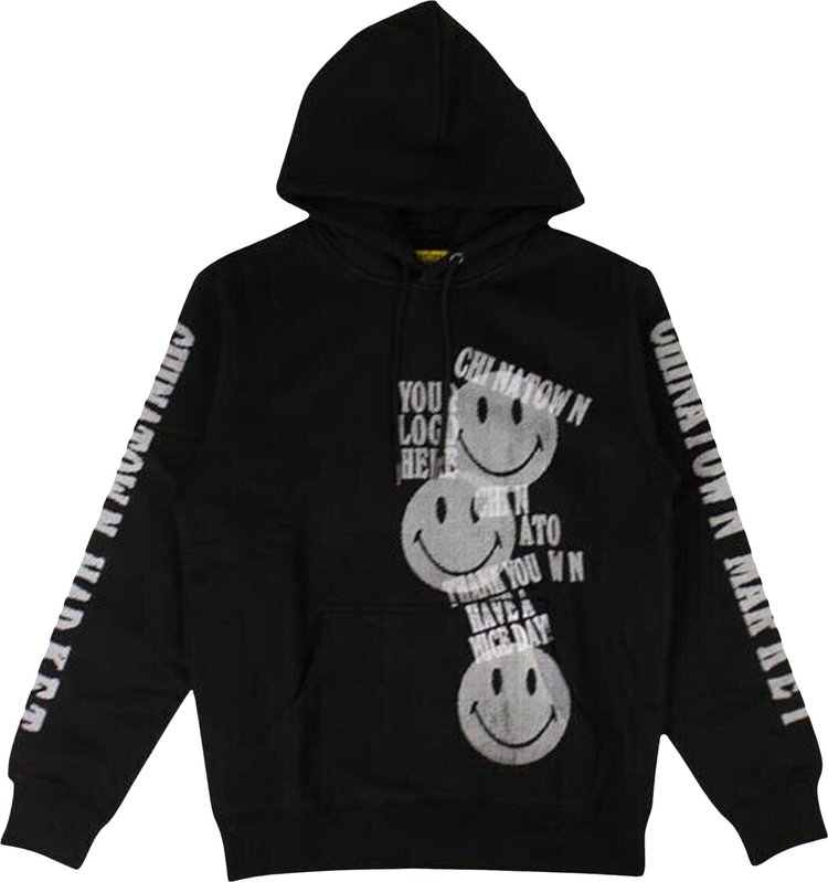 Chinatown Market Print Gun Hoodie Sweatshirt Black