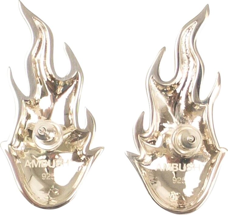 Ambush Flame Earrings Grey