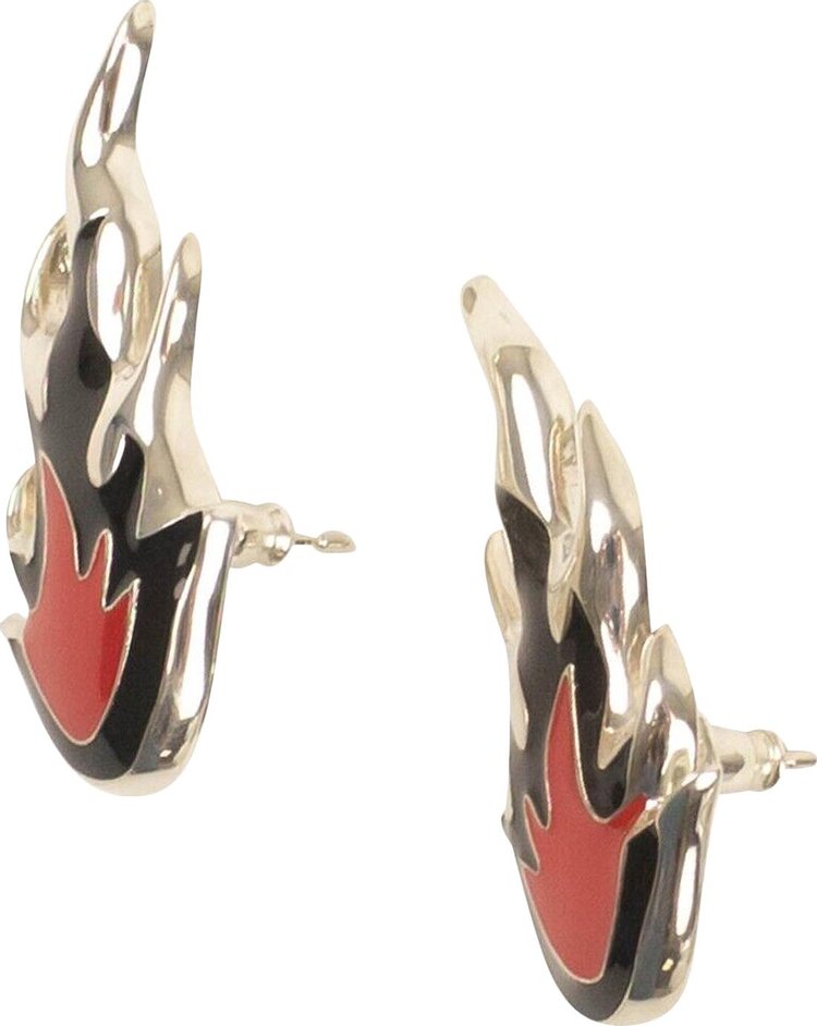 Ambush Flame Earrings Grey