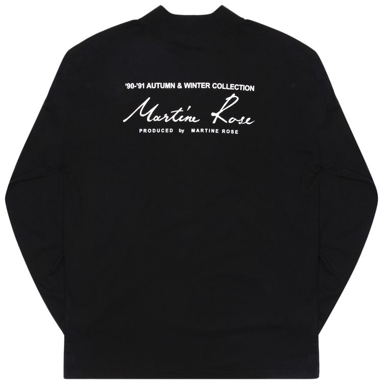 Martine Rose Funnel Neck Logo T Shirt Black
