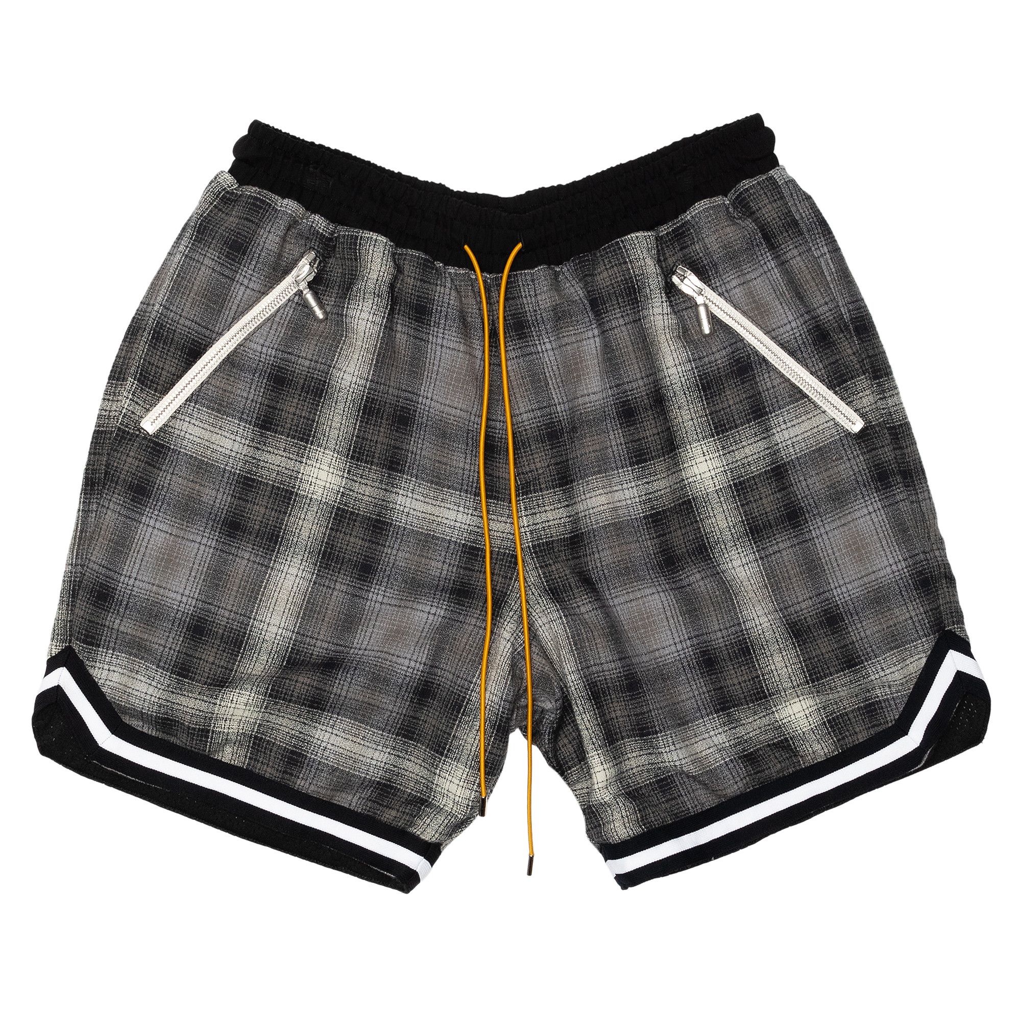 Buy Rhude Basketball Plaid Shorts Grey 04ASR03101 GOAT SA
