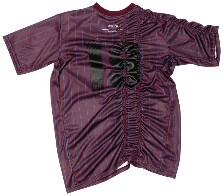 Martine Rose Ruched Football Top Red