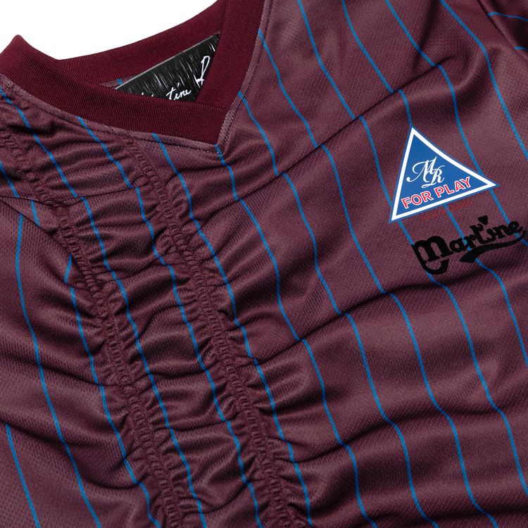 Martine Rose Ruched Football Top Red