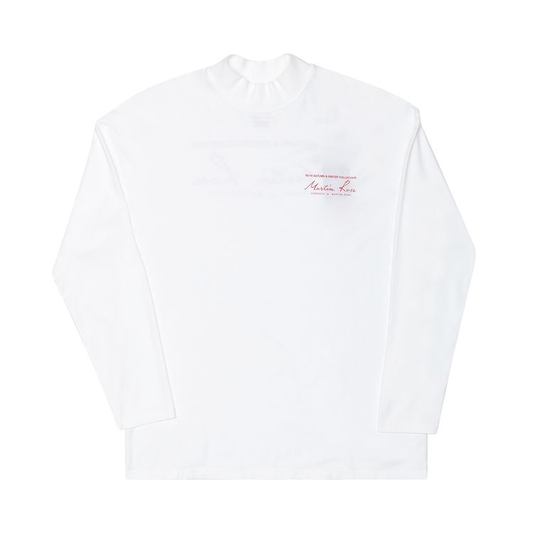 Martine Rose Funnel Neck Logo T Shirt White