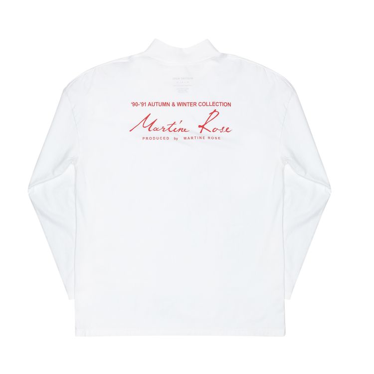 Martine Rose Funnel Neck Logo T Shirt White