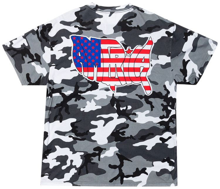 Vetements Cut Out Russia T Shirt Black