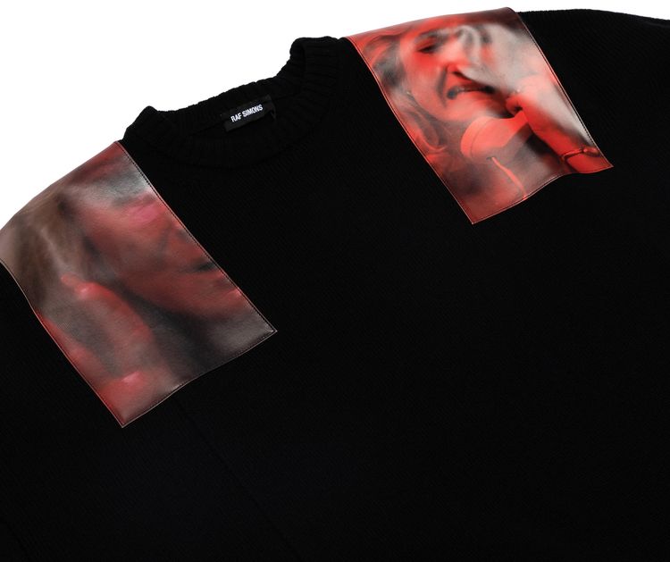 Raf Simons Laura Dern Patch Knit Black