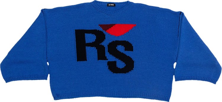 Raf Simons Cropped RS Sweater 'Blue'