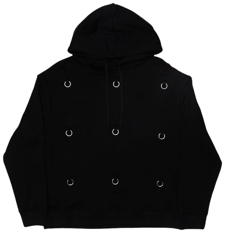 Raf Simons Pierced Ring Hoodie Black