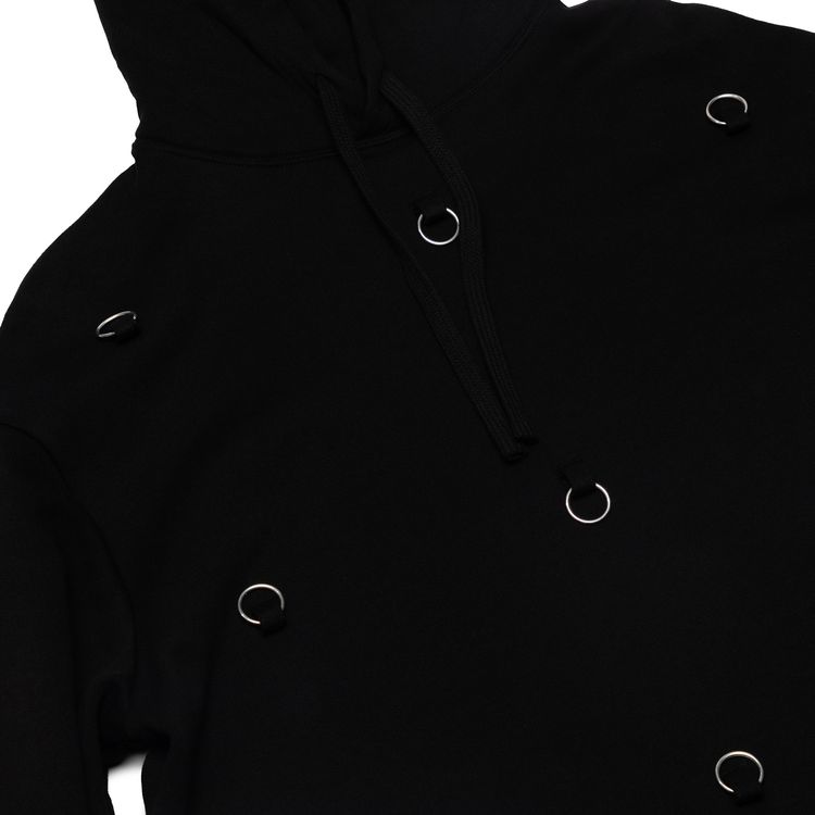 Raf Simons Pierced Ring Hoodie Black