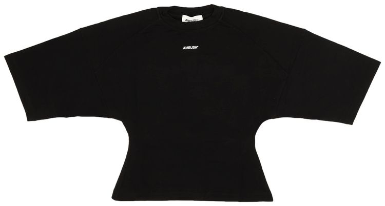 Ambush Box Cropped Short Sleeve Logo T Shirt Black