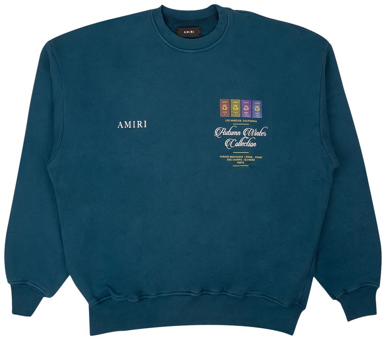 Amiri Giveaway Crewneck Sweatshirt Blue