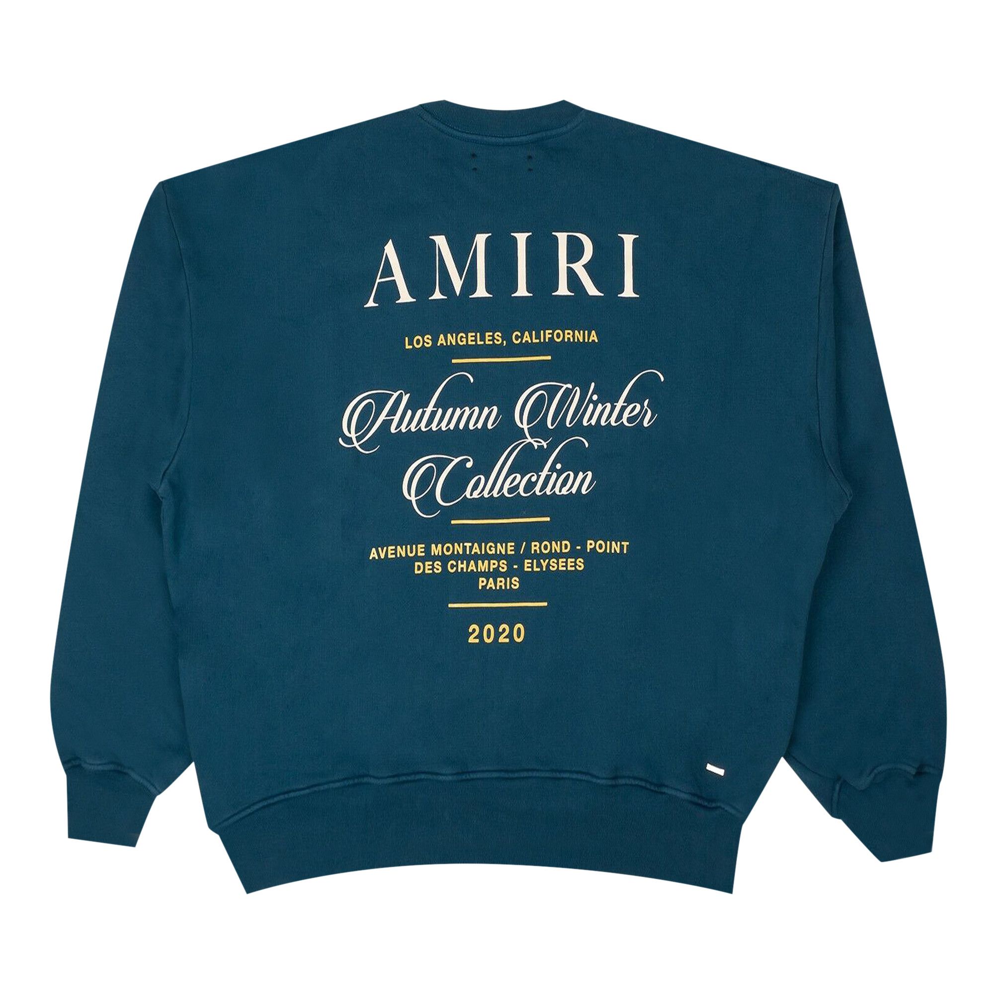 Buy Amiri Giveaway Crewneck Sweatshirt 'Blue' - MJCX001PBU BLUE | GOAT