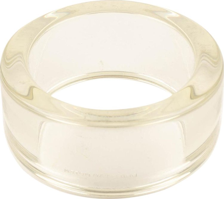 Dries Van Noten Large Transparent Bangle Bracelet 'White'