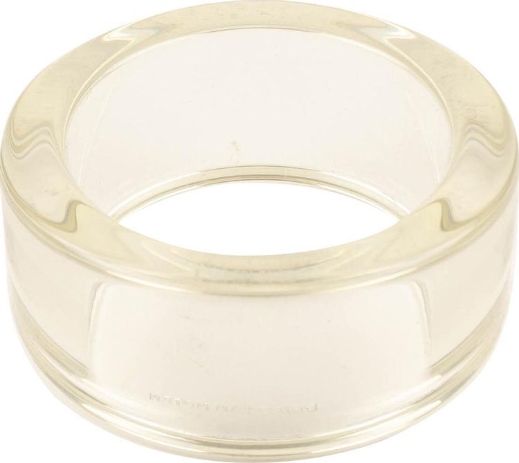 Dries Van Noten Large Transparent Bangle Bracelet White