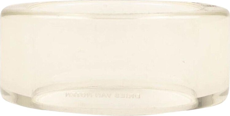 Dries Van Noten Large Transparent Bangle Bracelet White