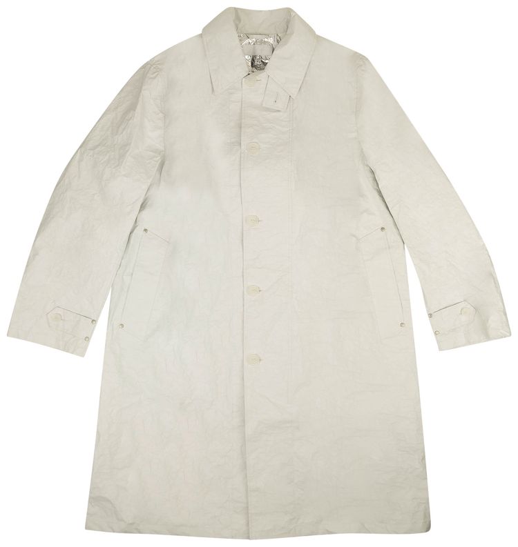 Helmut Lang Chalk Rain Mac Jacket White