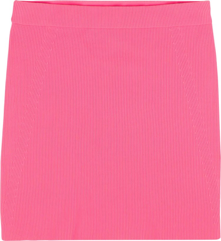 Helmut Lang Ribbed Mini Skirt 'Pink'