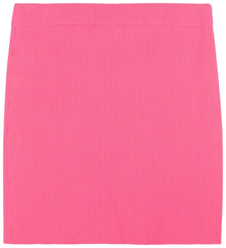 Helmut Lang Ribbed Mini Skirt Pink