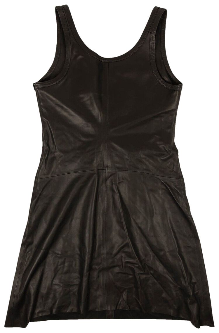 Helmut Lang Leather Tank Dress Black