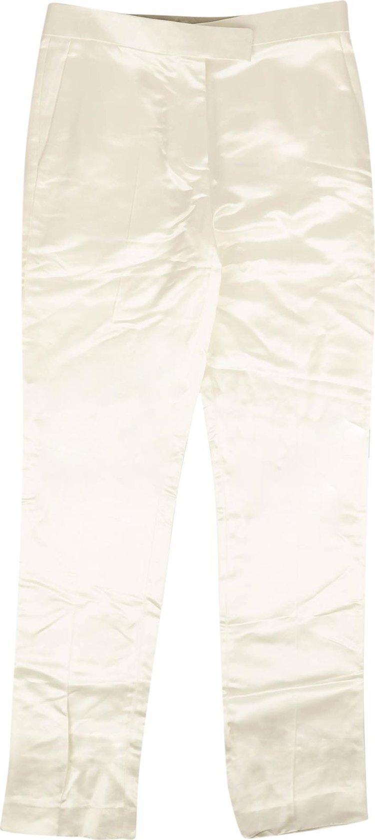 Helmut Lang Porcelain Straight Leg Satin Pants 'White'