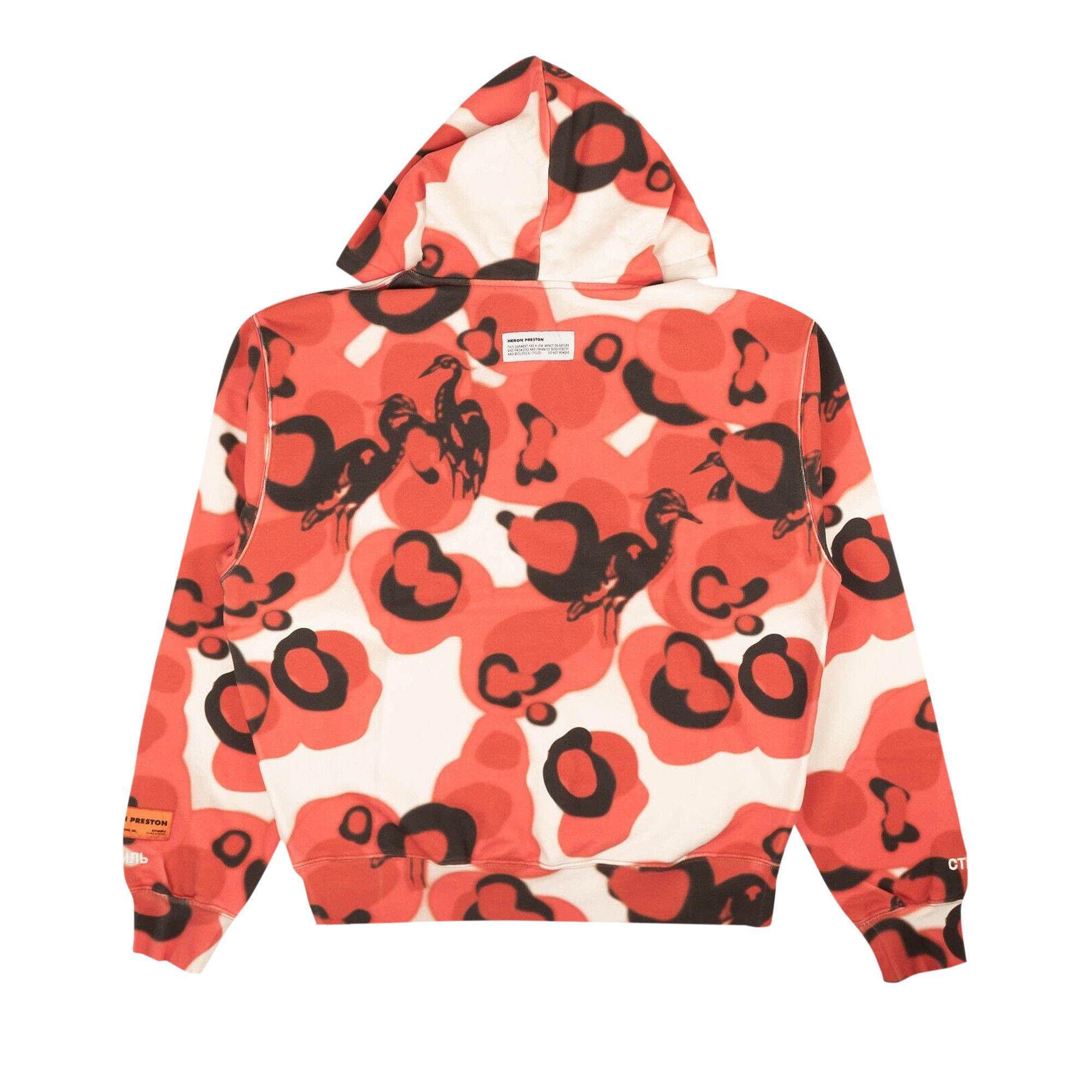 Buy Heron Preston Washed Camo Hoodie Sweatshirt 'Red