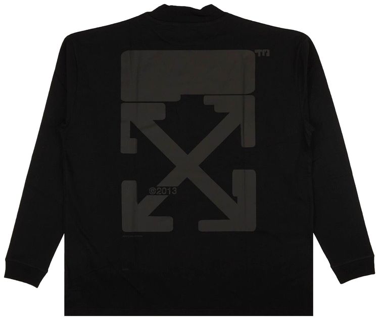 Off White Marker Mock Neck T Shirt Black