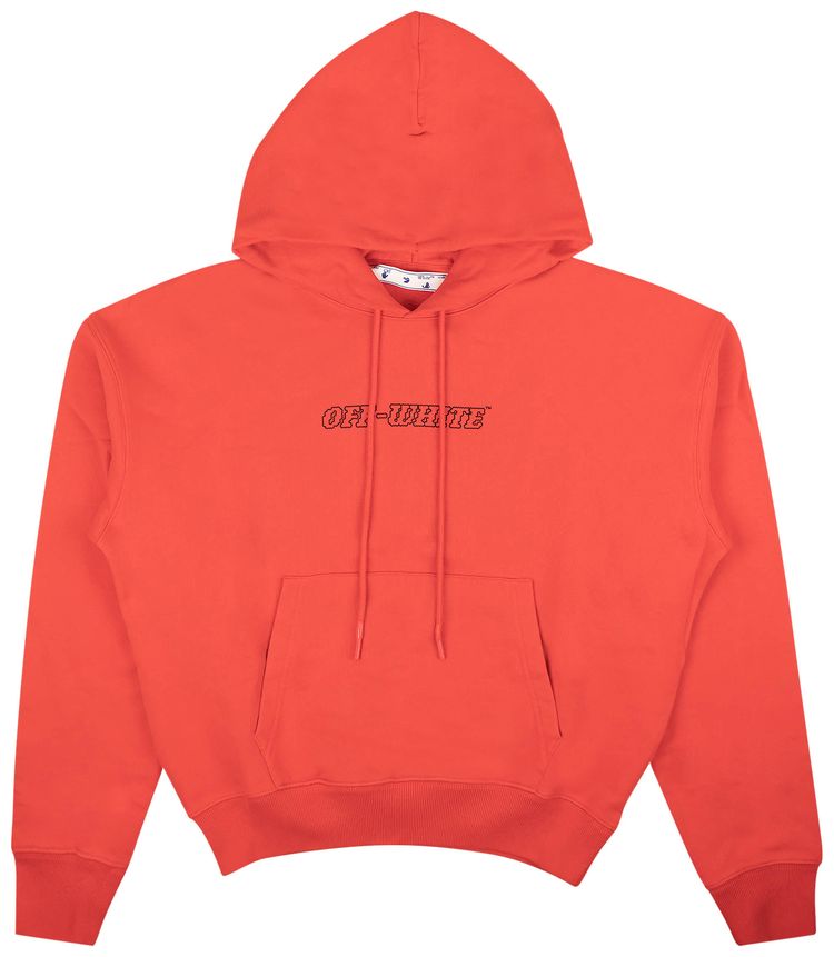Off White Pascal Oversized Hoodie Red