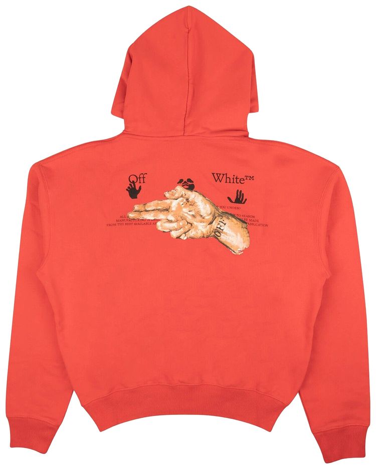 Off White Pascal Oversized Hoodie Red