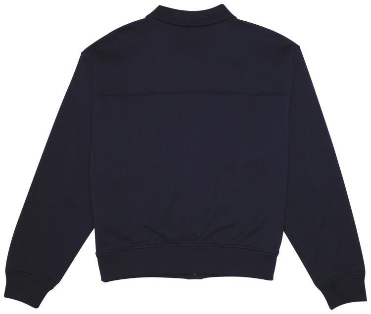 Versace Medusa Embroidered Cotton Jacket Dark Blue