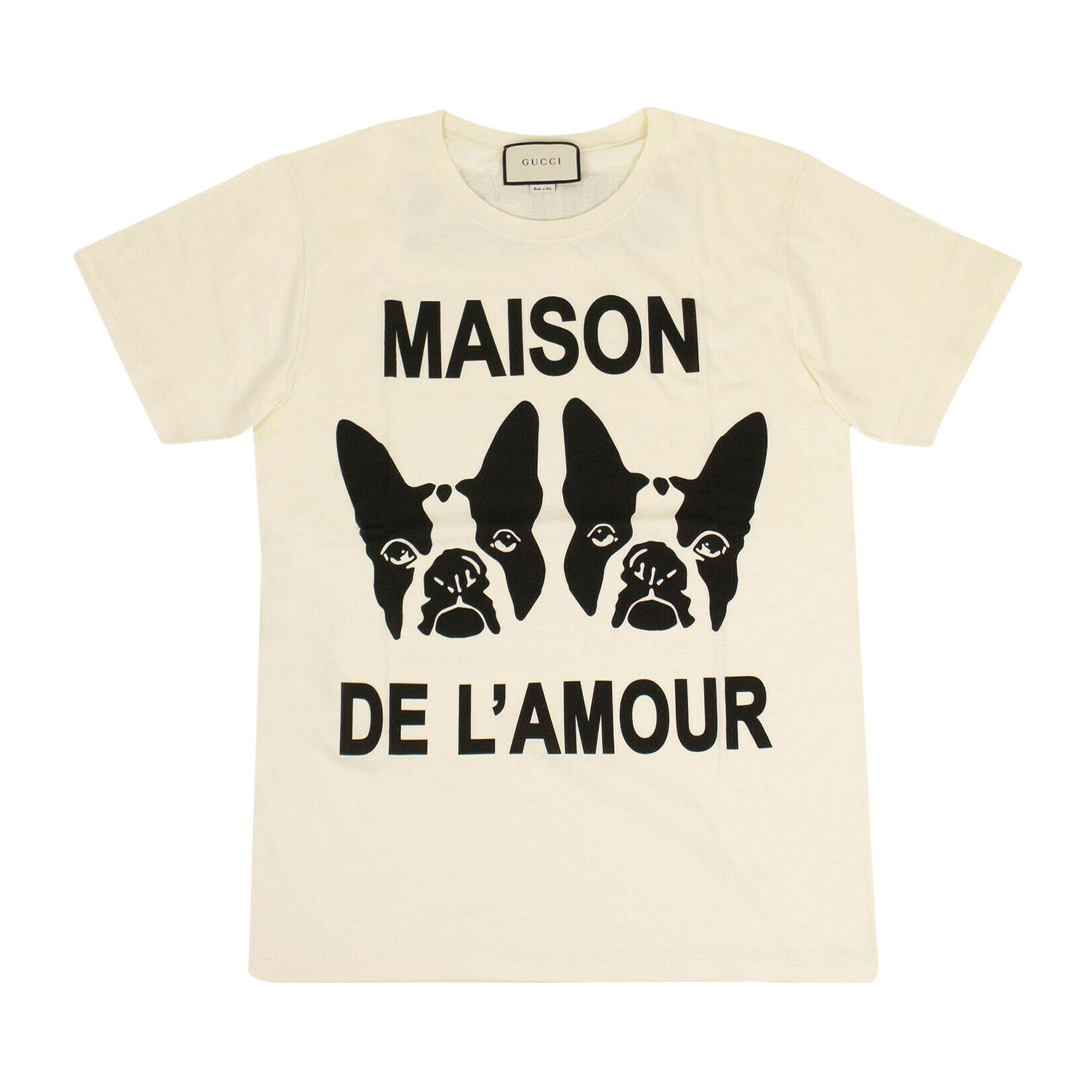 激安本物 Maison Gucci Buy De White 'Off T-Shirt Cotton l'Amour トップス