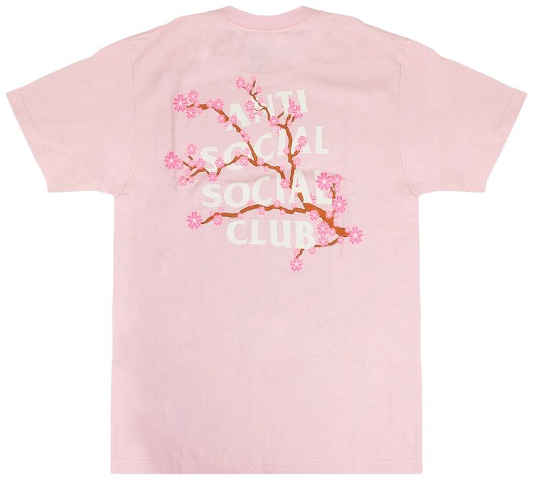 Anti Social Social Club Cherry Blossom T Shirt Pink