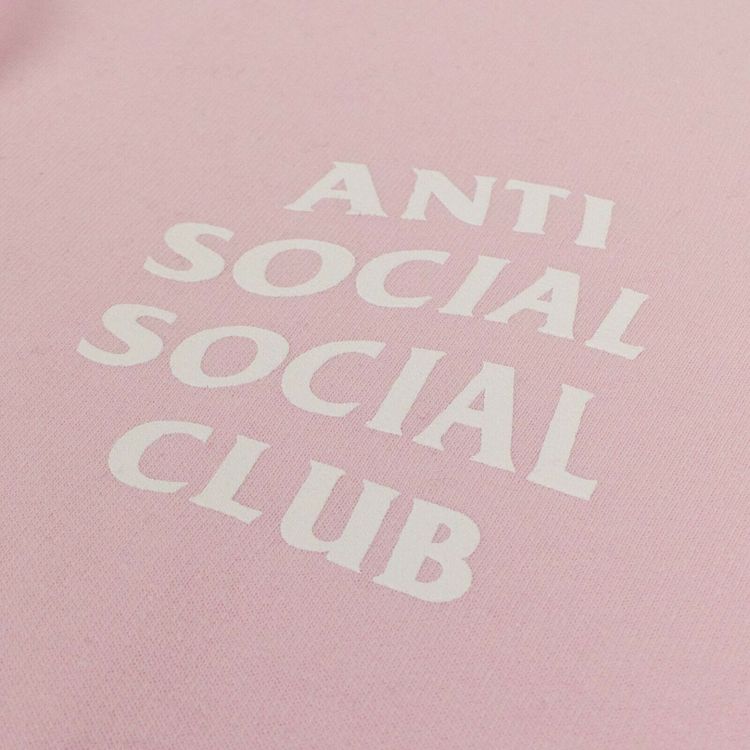 Anti Social Social Club Logo Hooded Sweatshirt Pink
