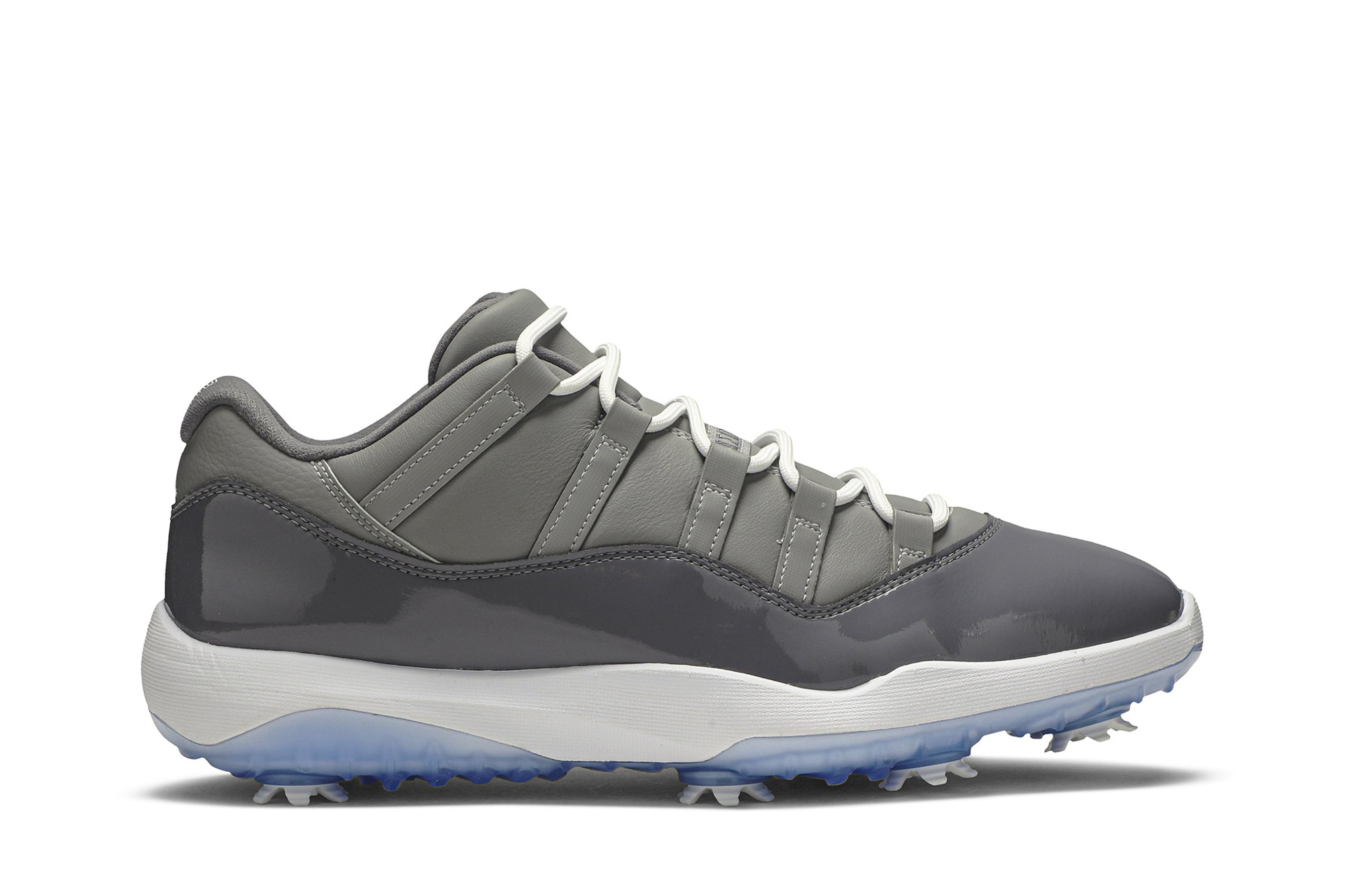 gray jordan 11 golf shoes
