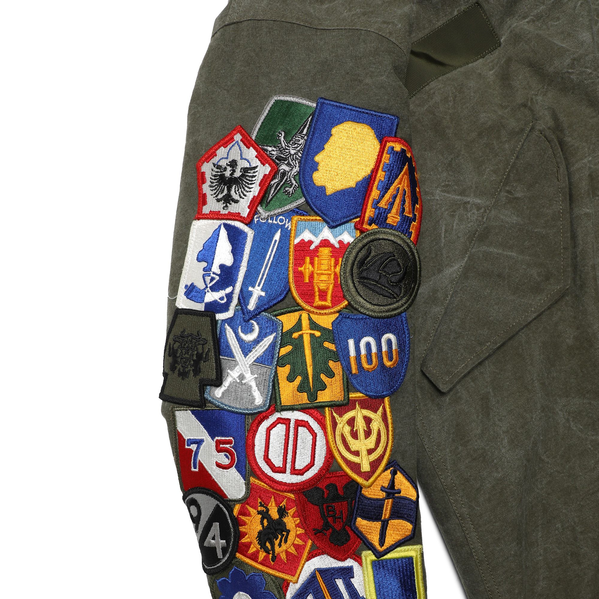 Buy READYMADE Fishtail Parka w/ Patches 'Green' - RE CO KH