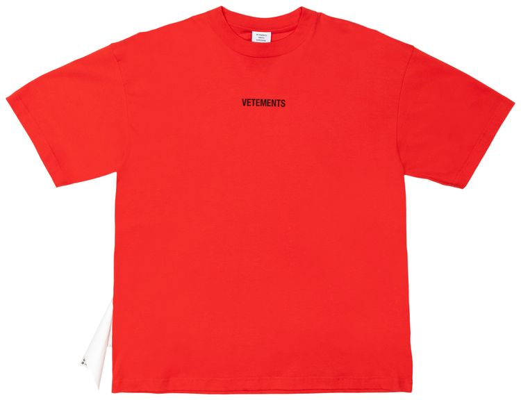 Vetements Logo T Shirt Red