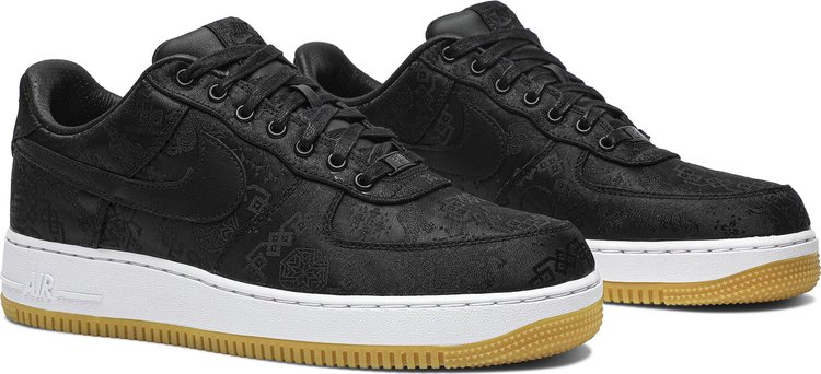 Fragment Design x CLOT x Air Force 1 Black Silk